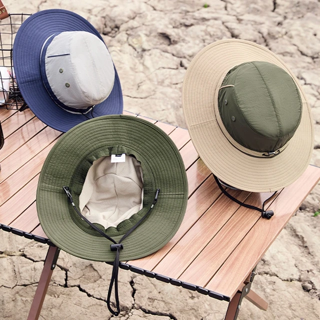 Chapeau Randonnée Bob Pliable UPF50+ - Homme/femme, Nylon, Sangle Réglable 56-62cm, Pour Rando, Plage, Pêche, Voyage