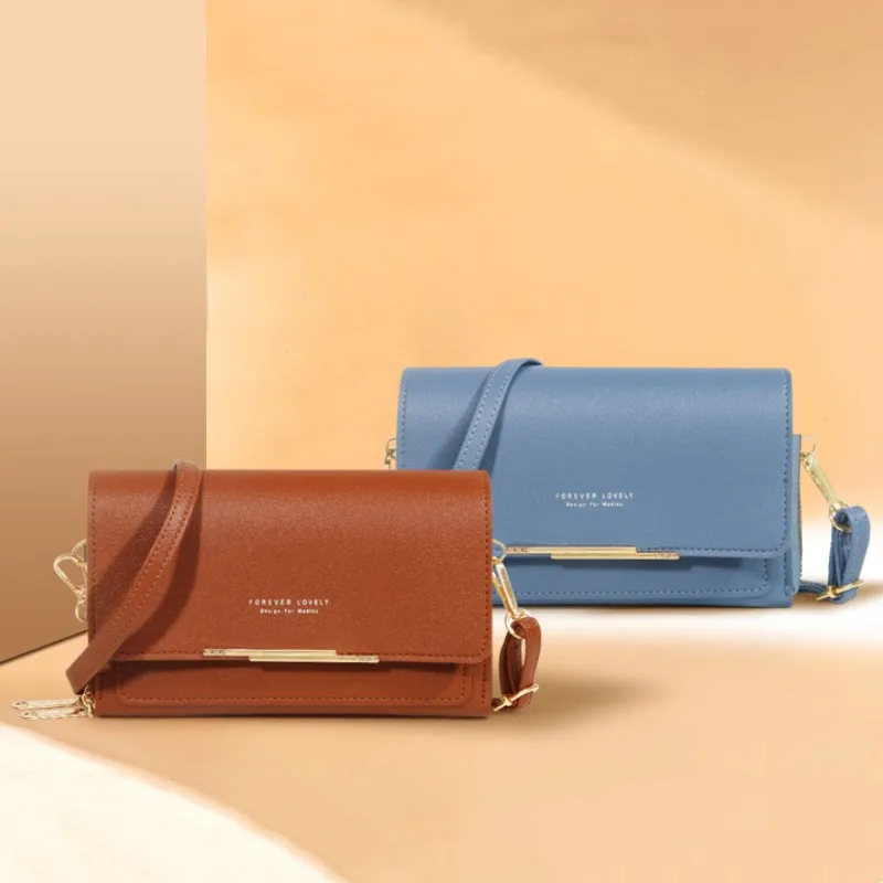 Small Crossbody Bag For Women | PU Leather Phone Pouch | Blue Mini Shoulder Bag For Essentials