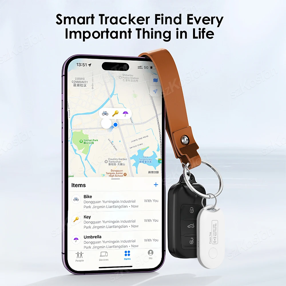 Mini GPS Tracker Works with iOS Find My APP MFI Smart Tag Key Finder Anti Lose Global Locator for Wallet Car Luggage Pet Tag