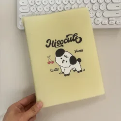 SKYSONIC A5 Binder Collect Book with Kawaii Grid Cover for Photos, Postcards & DIY Projects (Yellow cover only)