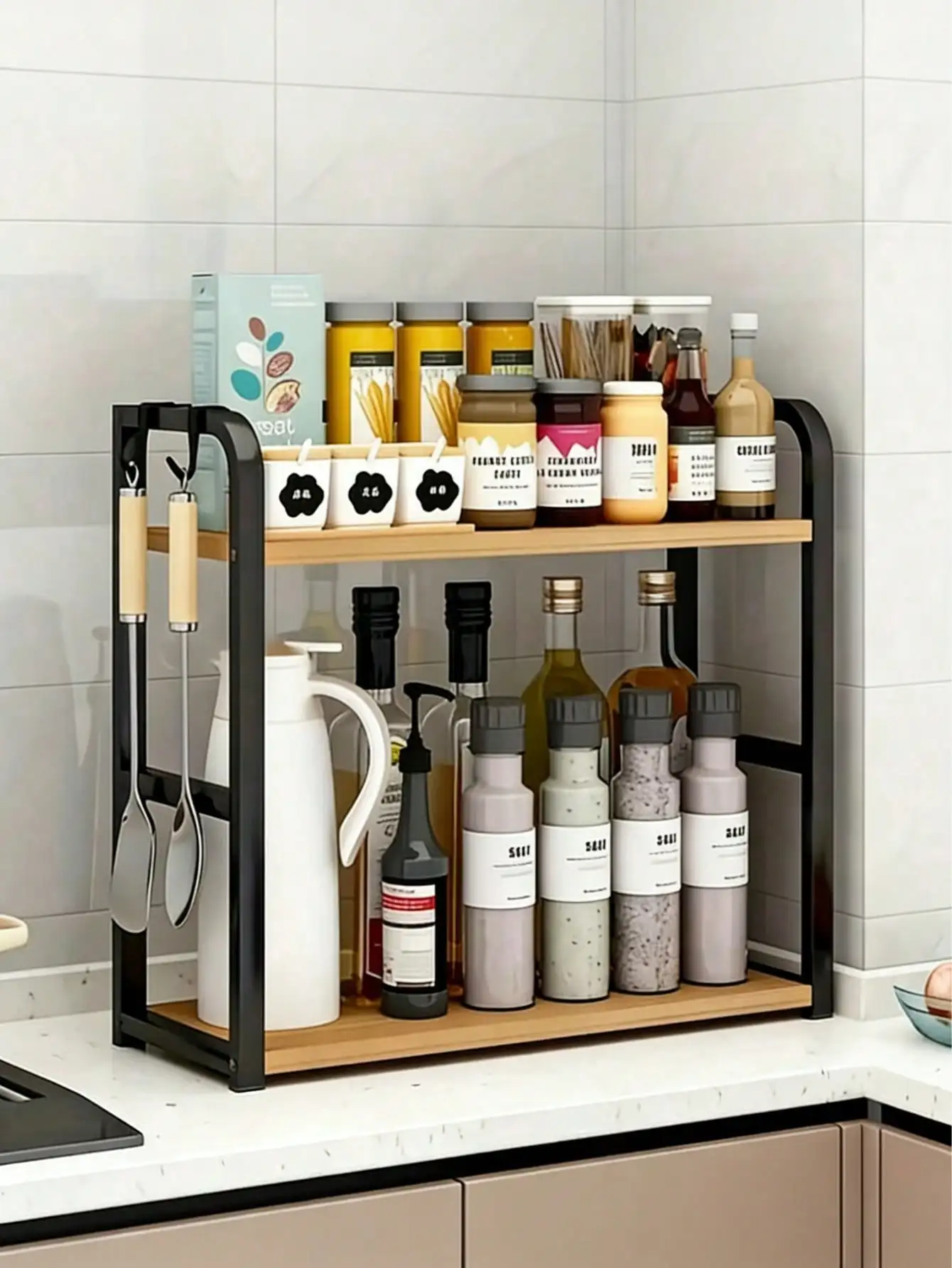 1pc Multi-Functional Kitchen Storage Rack, Organizer Shelf, Spice Rack, Storage Shelf, Kitchen Accessories, Home Accessories, Ho