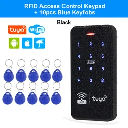 WiFi Smart Access Controller with RFID Touch Keypad and Waterproof Design (Black VS Blue Keys)