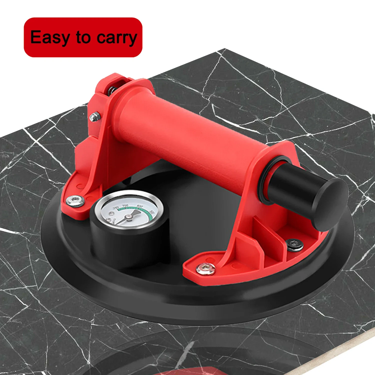 Glass Suction Cups with Pressure Gauge 8" Heavy Vacuum Suction Cup 250 Kg Carrying Capacity for Lifting Large Glass Tile Granite