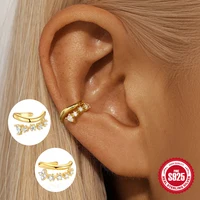 ROXI 925 Sterling Silver Zircon Double layer Clip Earrings Women INS Trend 1Piece No Piercing Earring  Party Jewelry pendientes