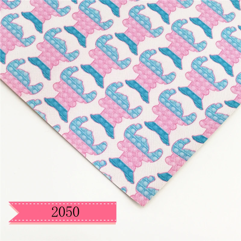 20*33cm DIY bow material A4 cartoon lilo and stitch print vinyl synthetic faux synthetic leather sheet 2668 