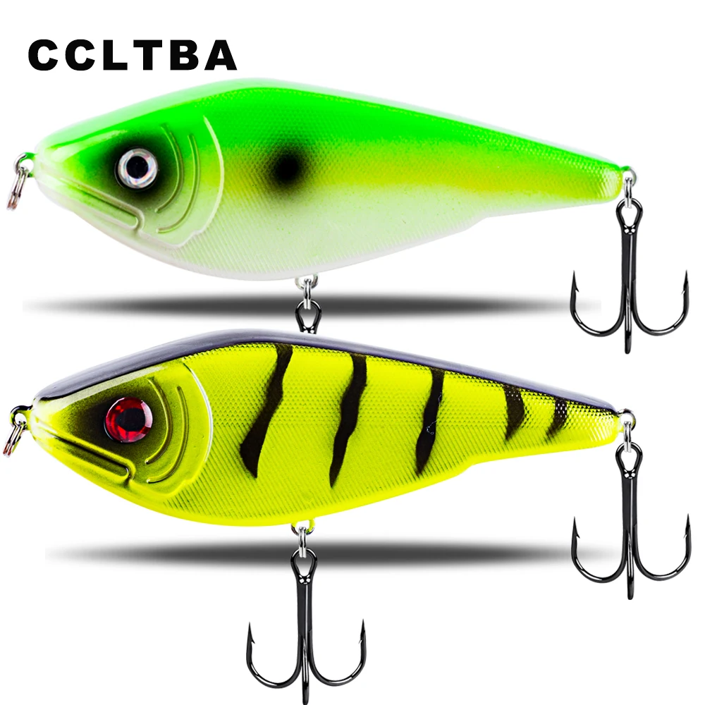 CCLTBA Slow Sinking Jerkbait 9cm/26g Hard Artificial Fishing Lures Wobbler Hard Bait VIB Jerk Bait Pike Musky Fishing Tackle
