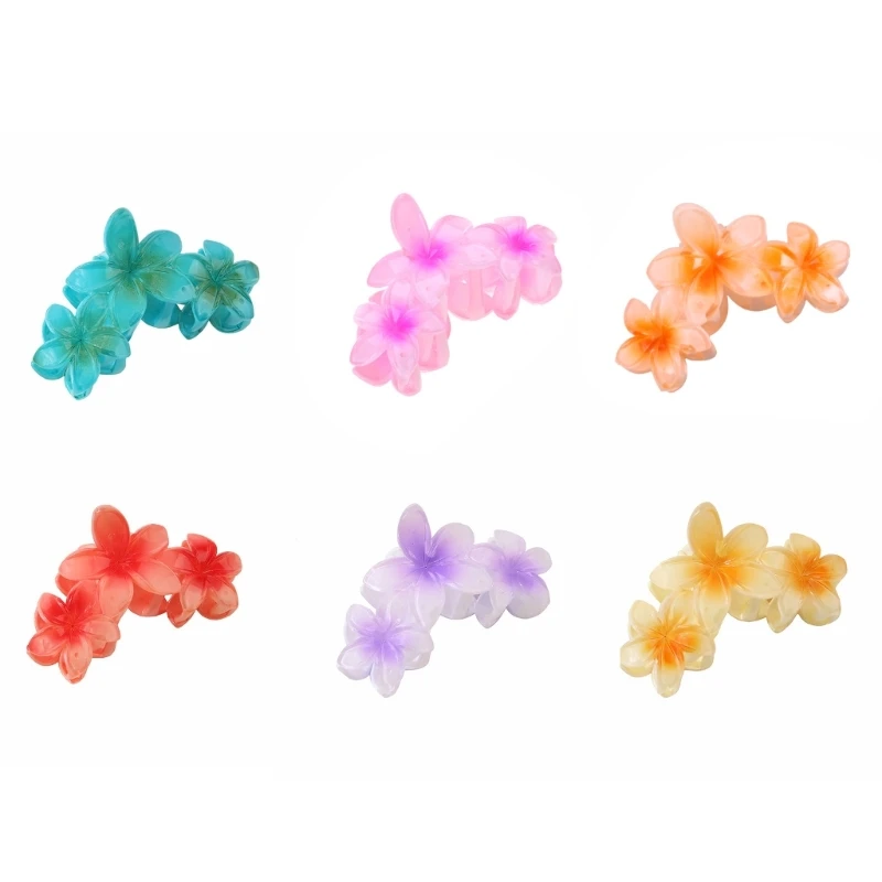 

Colorful Flower Hair Claw Elegant Hairpin for Woman Taking Photo Shopping Dropship