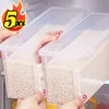 5/1pcs Noodles Sealed Can Reusable Plastic Food Storage Box Container Square Fridge Crisper with Lid Kitchen Storage Organiser 1