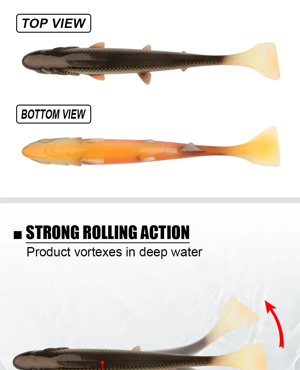 Spinpoler Bombshad Square Tail Swimbait Shad Hechtköder 14 cm 18 cm Druck Silikon künstlich für Big Catch Meeresangeln Wobbler – Detail 5