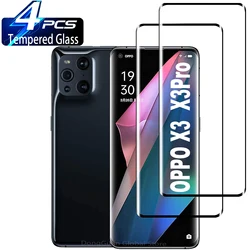2/4Pcs HD Tempered Glass For Oppo Find X3 Pro X3 Neo X5 Pro Fingerprint Screen Protector Glass Film