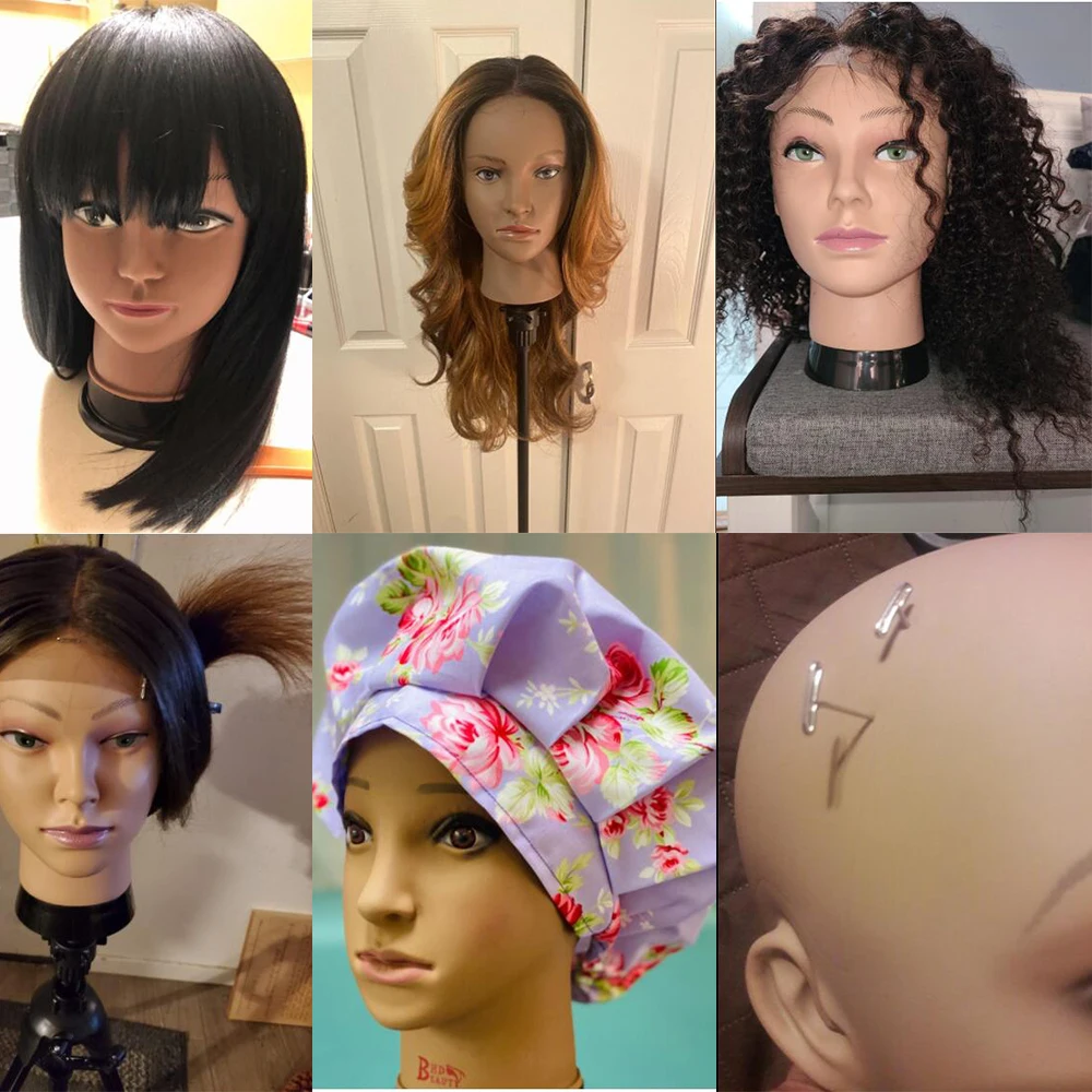 Wig Stand Wig Stand Holder Wig Head Mannequin Wig Storage Stand Mannequin Head Holder Mannequin Head Model Wig Supplies Female Mannequin Head Bald Mannequin Head With Clamp Female Mannequin Head For Wig Making Hat Display Cosmetology Manikin For Makeup Practice