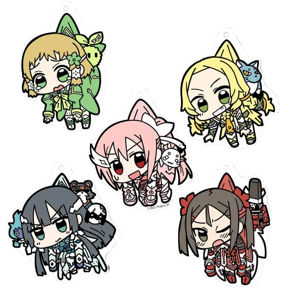 Charme Anime Fans Geschenke Yuuki Yuuna Wa Yuusha de Aru niedlichen HD-Charakter Acryl Schlüssel bund Ornament Zeichen Requisite Sammlung ca. 6cm