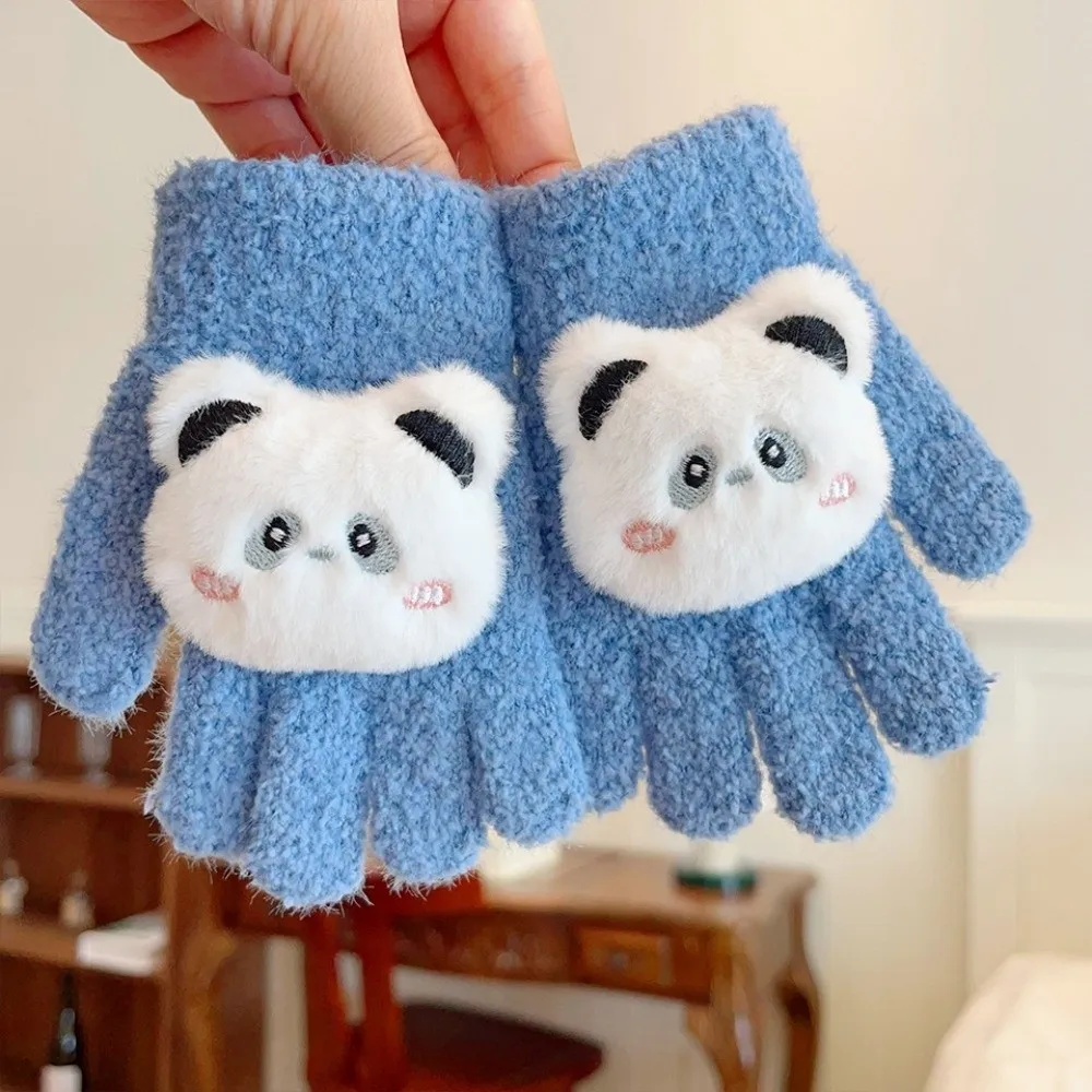 Fashion Warm Kids Winter Gloves Coldproof Windproof Children Mittens Thicken Candy Color Baby Gloves Outdoor