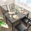 Kitchen Table and Chairs for 4, Dining Table Set for 4, Rectangular Dining Room Table Set with 4 Upholstered Chairs