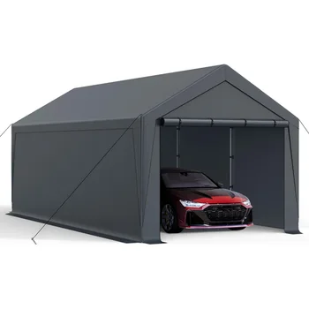 10x20FT Heavy Duty Portable Carport - All-Weather Enclosed Shelter for Cars, Trucks, SUVs & Boats, Waterproof & UV-Resistant Can 1