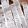 1Roll Tape Transparent Seal Simple Basic Collage Fastener Time Book Draft Series Vintage English Supplies Scrapbook 50MM*2M 2
