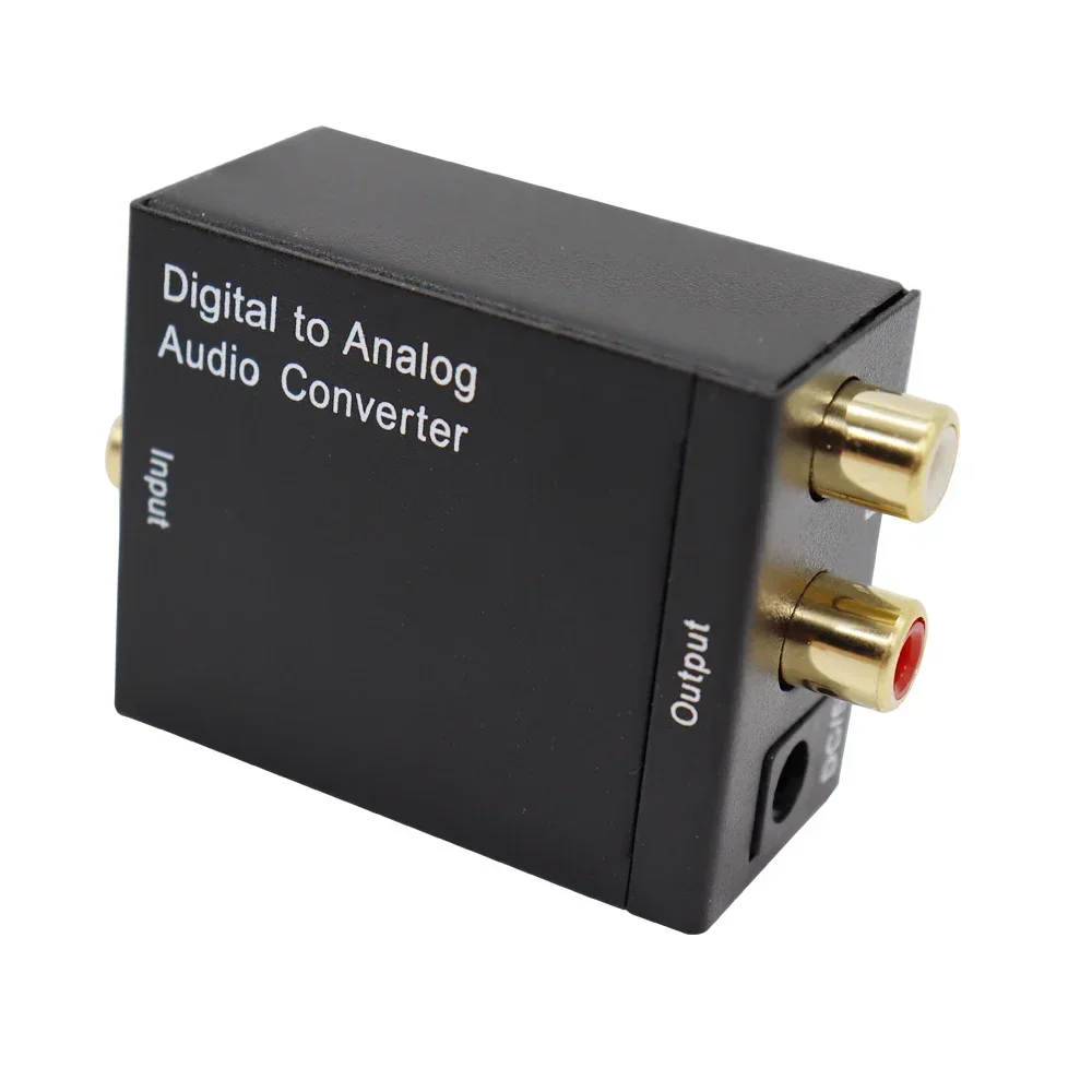 Audio Converter Adapter 3.5MM Jack 2*RCA Digital to Analog