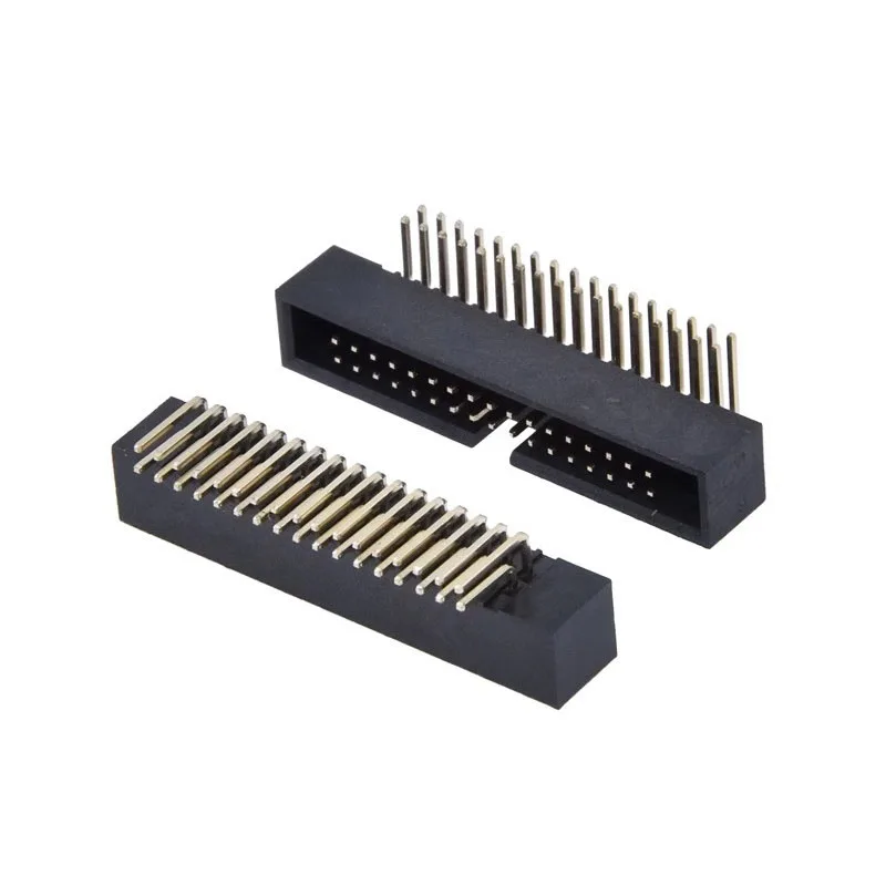 DIP 1.27mm 6P 8P 10 12P 18P 20P 24 26 30 34 40P 50pin MALE SOCKET Bent needle idc box headers PCB CONNECTOR DOUBLE ROW DC3 10pcs wire connectors wiring connector