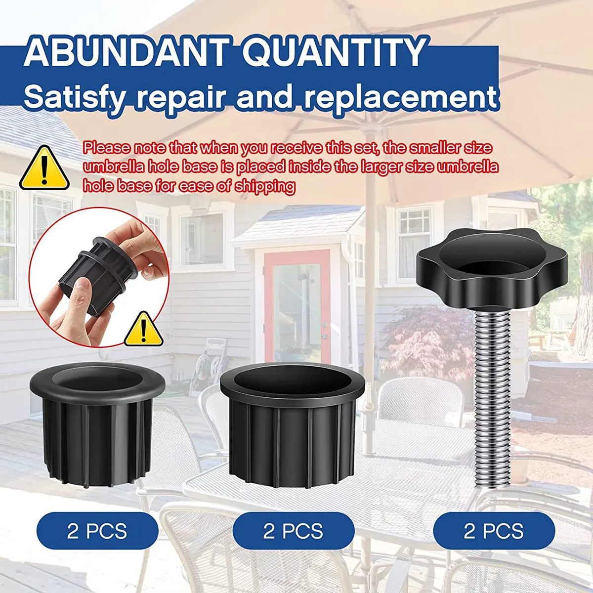 Umbrella Base Parts Plastic Parasol Stand Replacement Parts Bracket Hole Cover M8 Screws for Most Hole beach umbrella plug base fishing umbrella stand