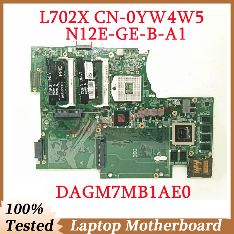 

For Dell XPS L702X CN-0YW4W5 0YW4W5 YW4W5 N12E-GE-B-A1 GT555M Mainboard DAGM7MB1AE0 Laptop Motherboard SLJ4N 100% Tested Good