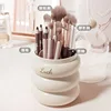360° Rotating Makeup Brushes Holder With Lid Lipstick Organizer Cosmetic Storage Make Up Tools Box Jewelry Pencil Case Container 5