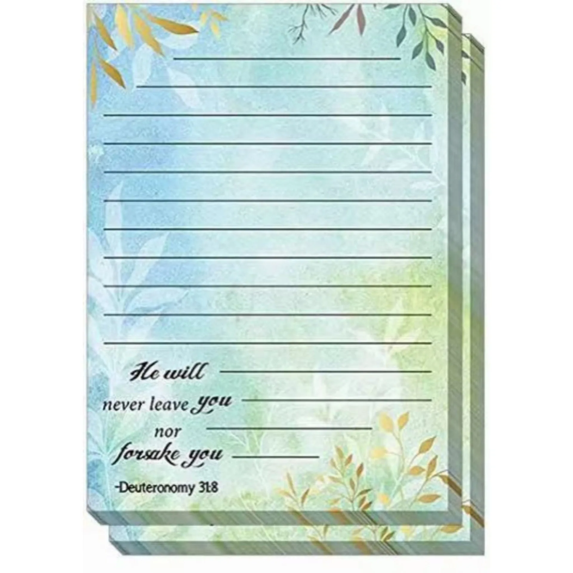 Watercolor Floral Sticky Notes - Self-Adhesive Memo Pads for Home, Office & School (30 Sheets)