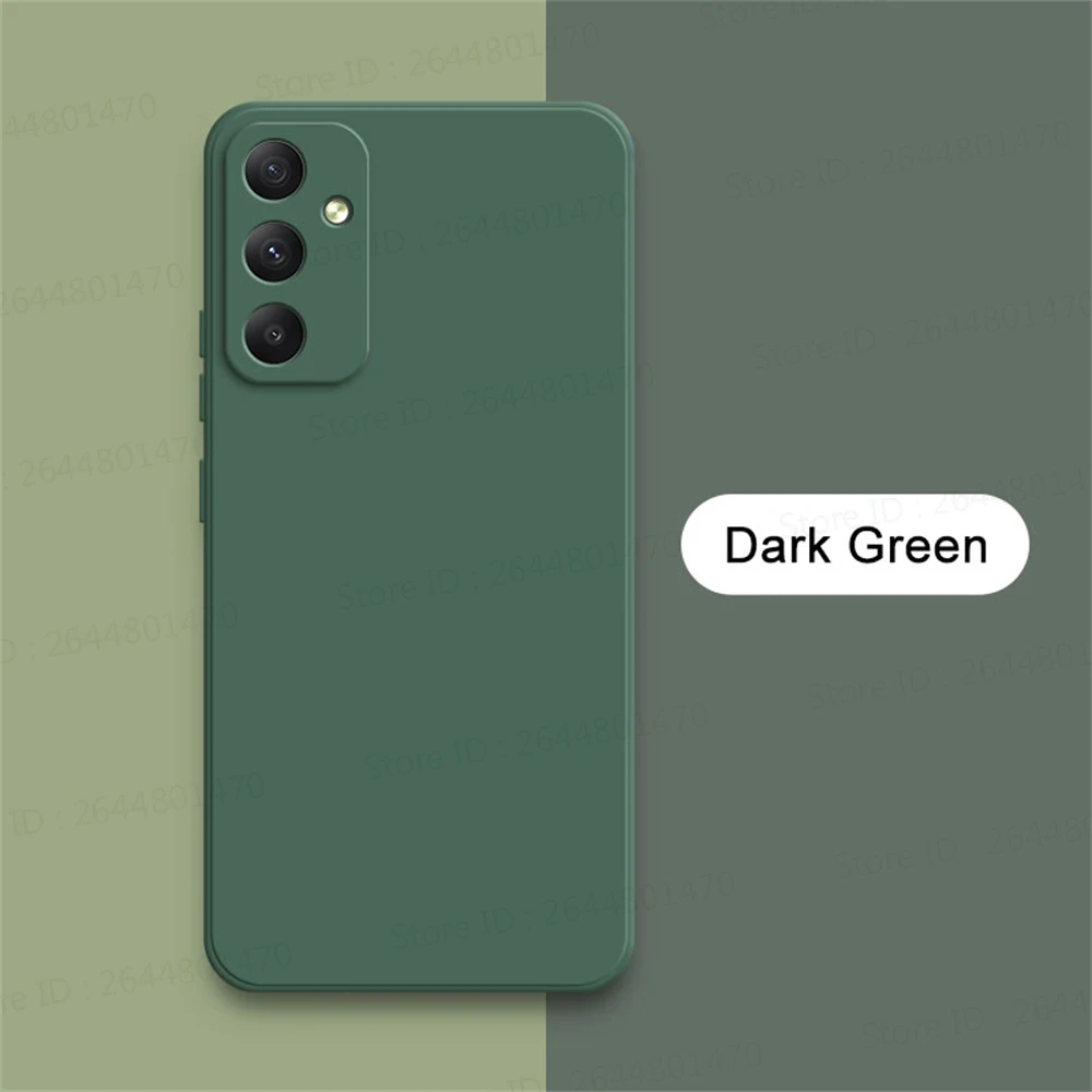 Square Liquid Silicone Shockproof Phone Case - Protective Soft Back Cover