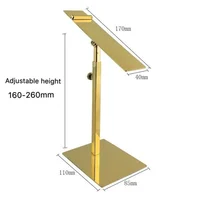 1pcs Fashion Gold Stainless Steel Shoe Tree Showing Shelf Holder Matel Adjustable Shoes Display Stand Rack 1
