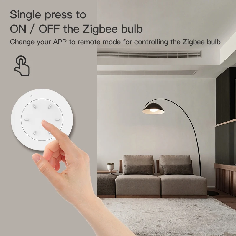 Tuya ZigBee Smart Knob Switch Wireless Scene Switch Button Remote Dimmer Battery Powered Automation Scenario Smart Life APP smart switch wireless remote controller smart universal remote control