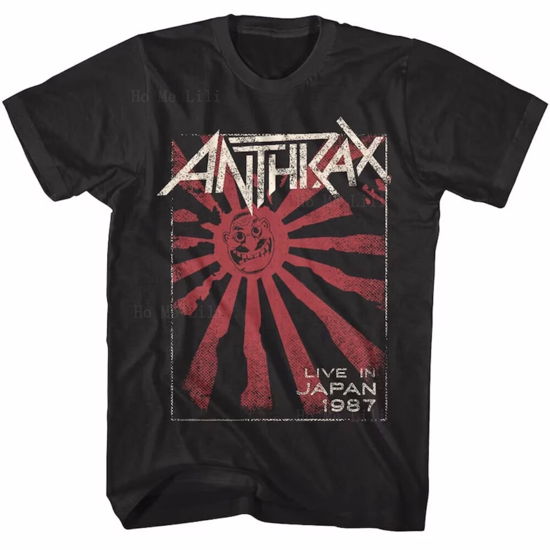 Персонализированная футболка Anthrax Live In Japan 1987 Thrash Heavy Metal концертная группа Merch Graphic Tees