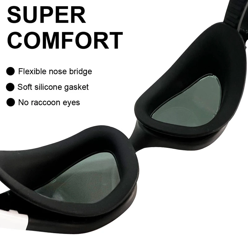 Swimming Goggles Adults Polarized Swim Glasses for Men Women Professional Pool Eyewear UV Protection Anti-fog Clear Wide Vision 4
