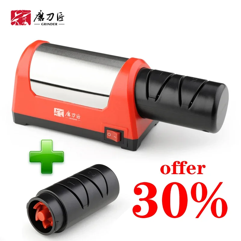 Электрическая точилка для ножей TAIDEA, профессиональный алмазный камень для заточки, домашний кухонный прибор для ножей, 18 Вт, T1031D