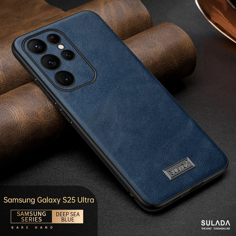 Phone Case Leather Phone Case Genuine Leather Case Samsung Galaxy s25 ultra s25 plus S24Ultra S24 Plus Shell Galaxy S23 S22 Ultra Plus Phone Covers