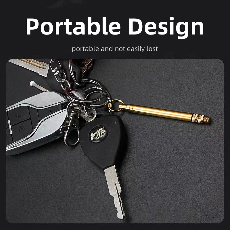 Portable Titanium Alloy Toothpick Brass Creative Combination Stainless Steel Portable Toothpick Fruit Outdoor Tool