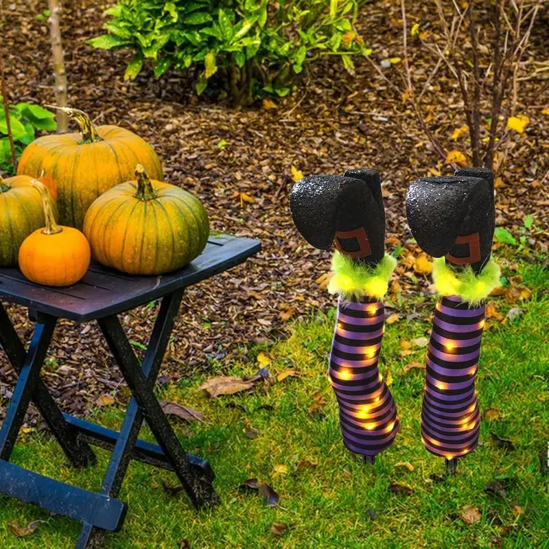 

Halloween Witch Legs Decoration With Lights Prop Party Legs Halloween Decoration Witch Legs Party Decoration garden Stakes Legs