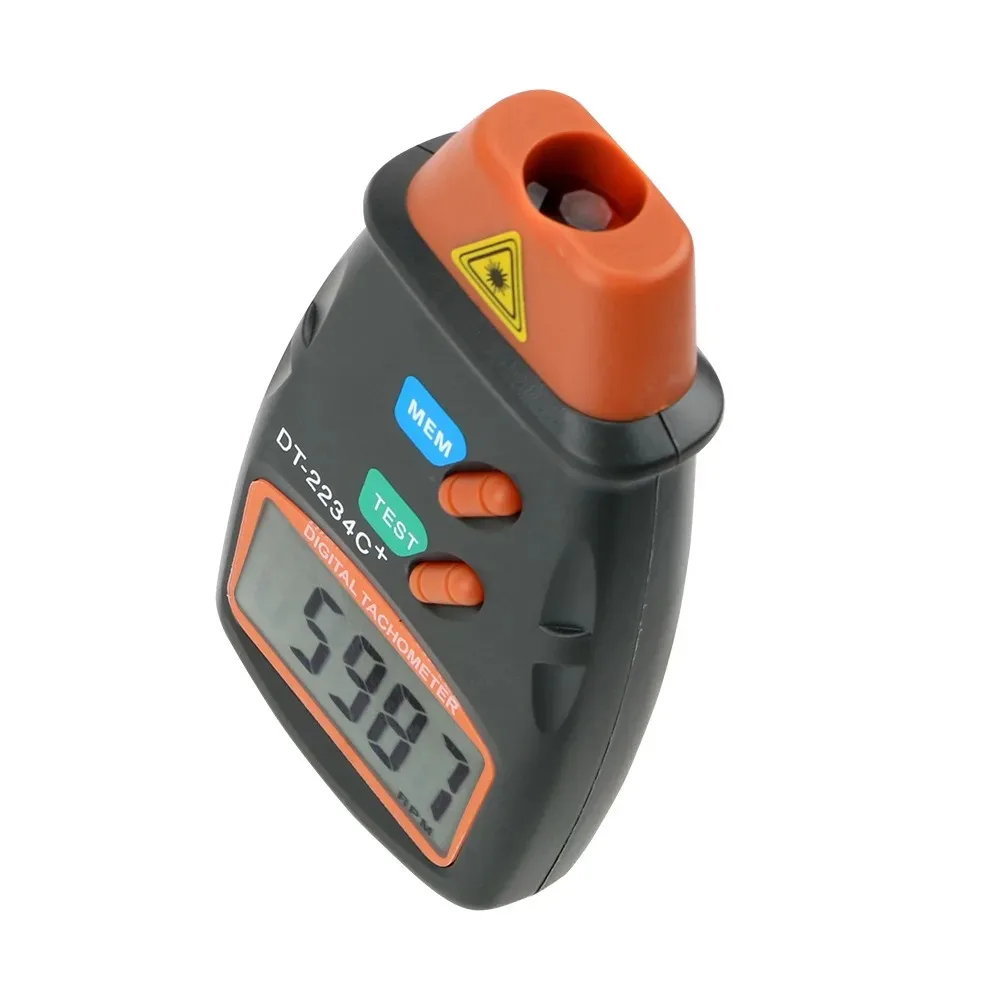 DT2234C+ Handheld LCD Digital Mini Non-contact Laser Photo Tachometer with Bag RPM Speed Measurement Meter Speedometer Tool