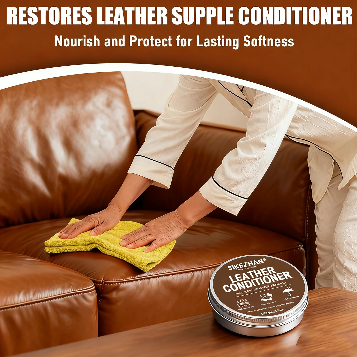 Leather Repair&Care:Cleaner,Conditioner,Balm-Scratch Remover,Polish Restorer,Color Renewer Sofas,Car Seats,Shoes-Solution