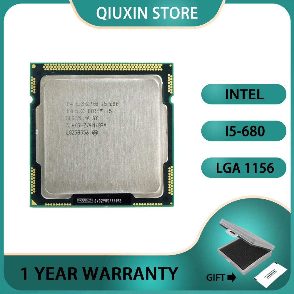 Cpu 3.6 Ghz Dual-Core Lga 1156 Processore Intel Core I5-680 I5 680 4M 73W