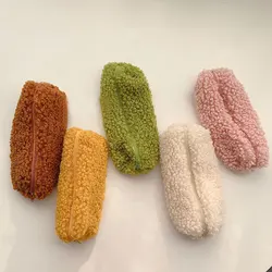 1PC Plush Pencil Bag For Kids Girls Kawaii Stationery Large Capacity Pencil Case Stylish Cosmetic Pouch Storage Bags