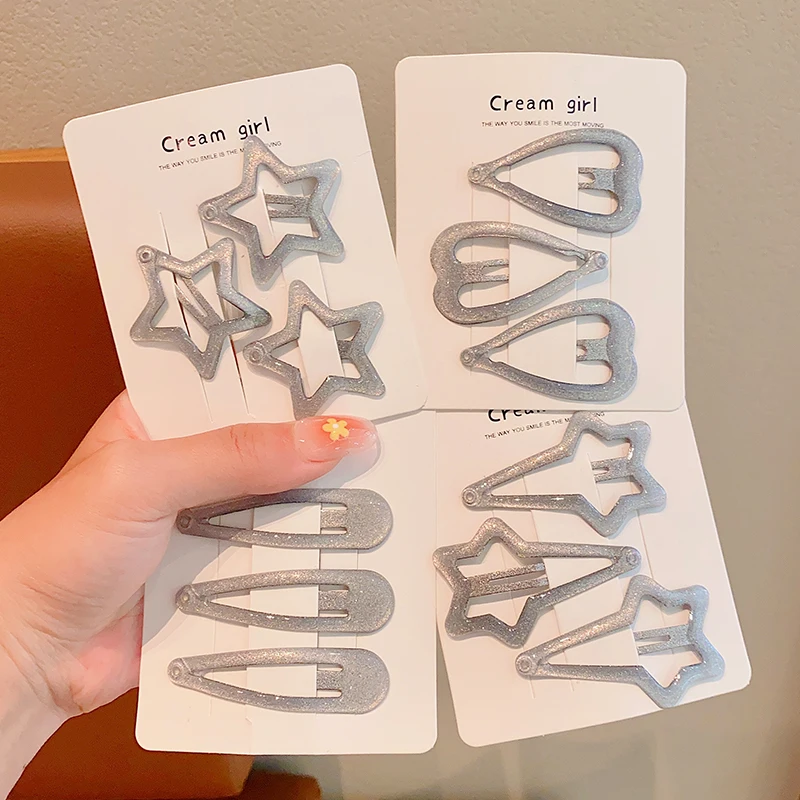 لامعة ستار مقاطع الشعر للأطفال ، المشابك لطيف ، دبابيس الشعر للفتيات طفل ، أطفال اكسسوارات للشعر ، زخرفة الألوان الحلوة ، 3 قطعة لكل مجموعة ، 6 قطعة لكل مجموعة