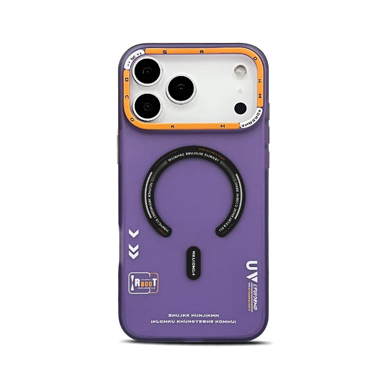 Matte Magnetic Phone Case with Frosted Back and Metal Lens Frame
