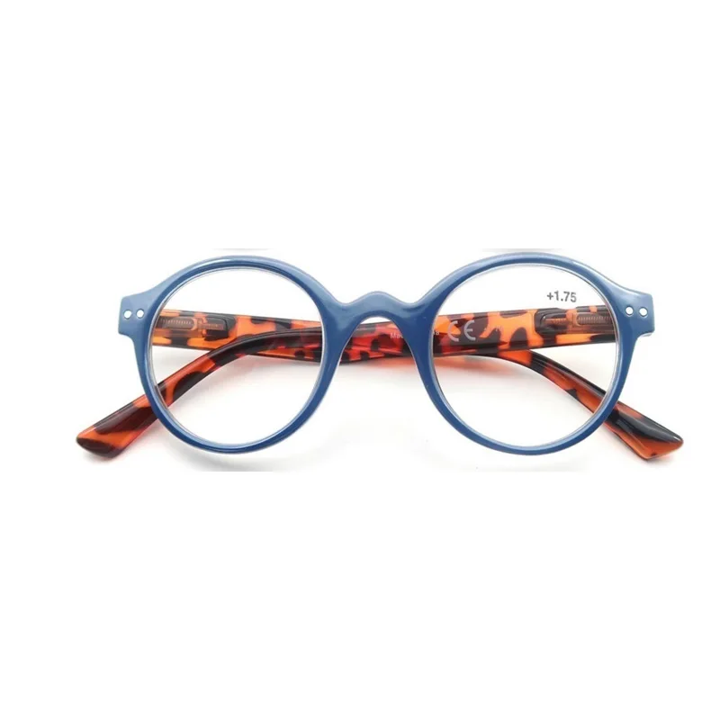 Reading Glasses for Men Women Classic Round Spring Hinge Hyperopic Presbyopia +1.0 to +4.0
