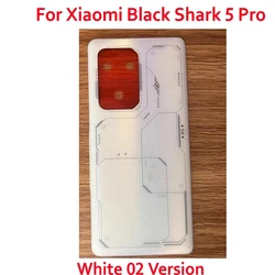 Premium Glass Back Battery Cover with Adhesive - 6.67 Black Shark Series Housing Replacement (White 02)