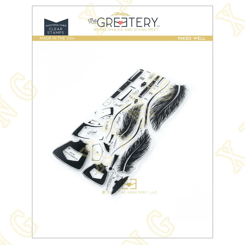 

Inked Well Metal Cutting Dies And Clear Stamps For DIY Scrapbook Paper Craft Handmade Card Album Punch Art Cutter New Arrival