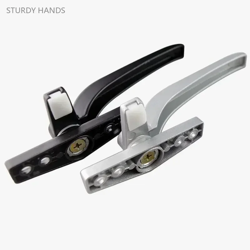 Window Handles 4PCS Aluminum Alloy 38 50 Type Seven Shaped Left Right Sliding Glass Door Lock Buckle