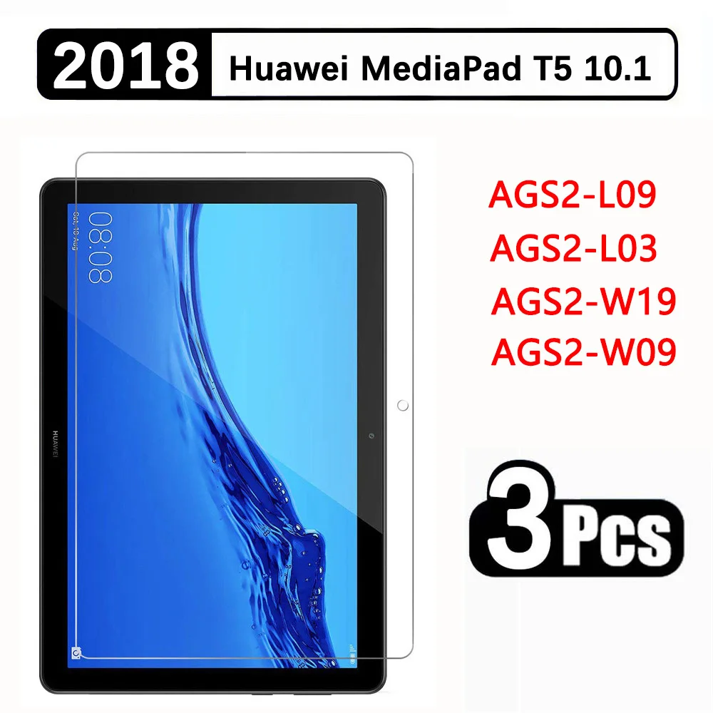 

(3 упаковки) Закаленное стекло для Huawei MediaPad T5 10,1, 2018 дюйма, зеркальная фотография, защитная пленка для экрана планшета
