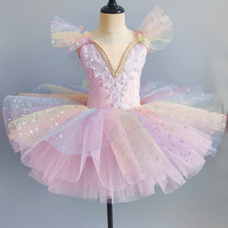 New children\'s ballet dress girl sequin princess dress performance set