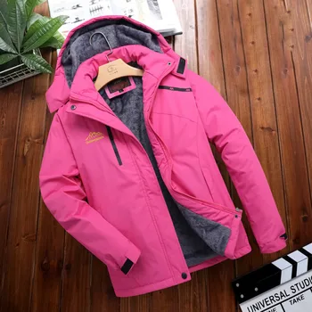 2023 New Women Fashion Warm Parkas Hooded Thick Plush Winter Coats Outdoor Camping Hiking Jackets Windproof Outerwear Chaquetas 4