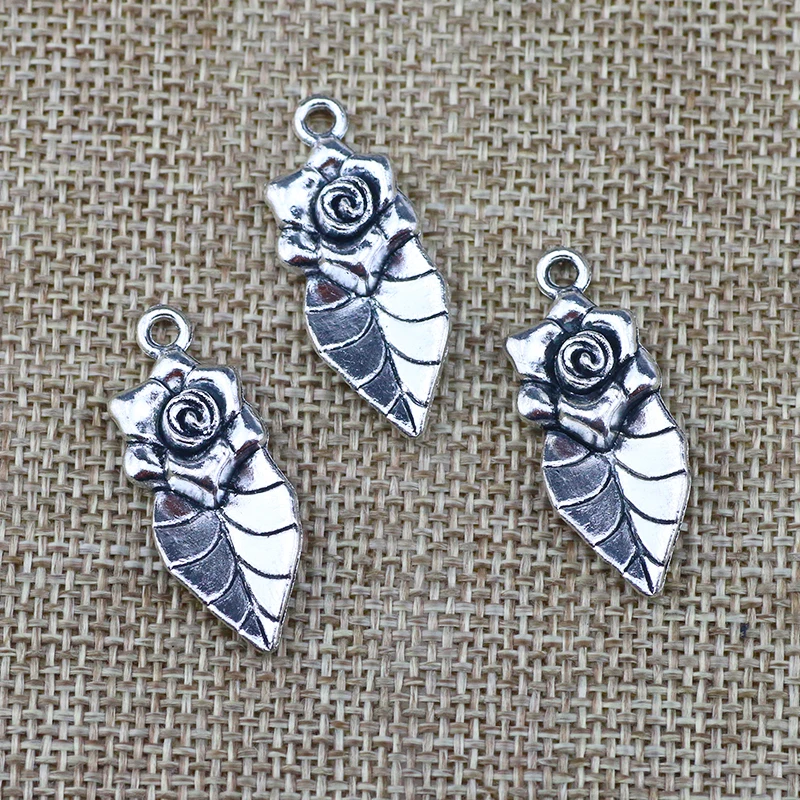 

Винтажные Подвески в виде цветов и листьев, 13 х33 мм, 8 шт.