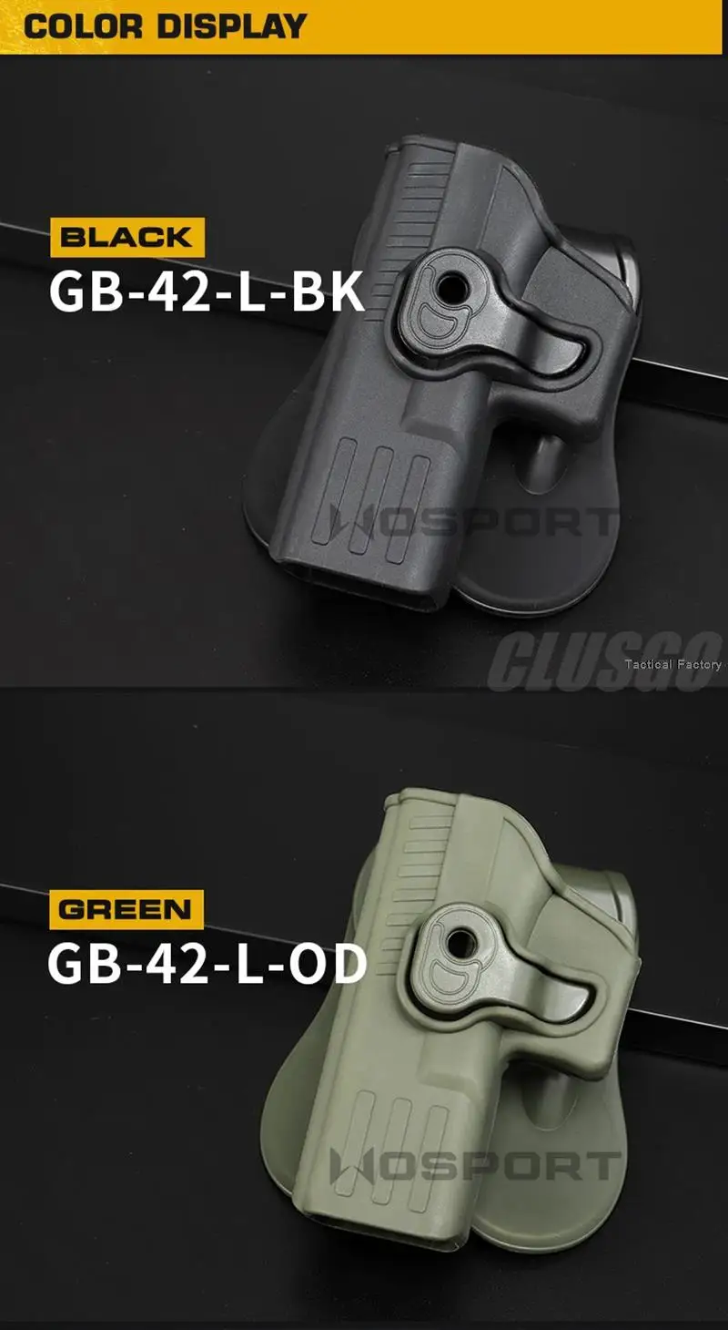 Noir - Étui à pistolet tactique réglable pour Glock 17L,34,35,40,41